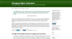 Desktop Screenshot of changinghighereducation.com