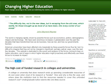 Tablet Screenshot of changinghighereducation.com